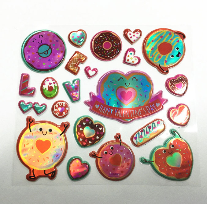 情人節(jié)愛心貼紙泡泡貼